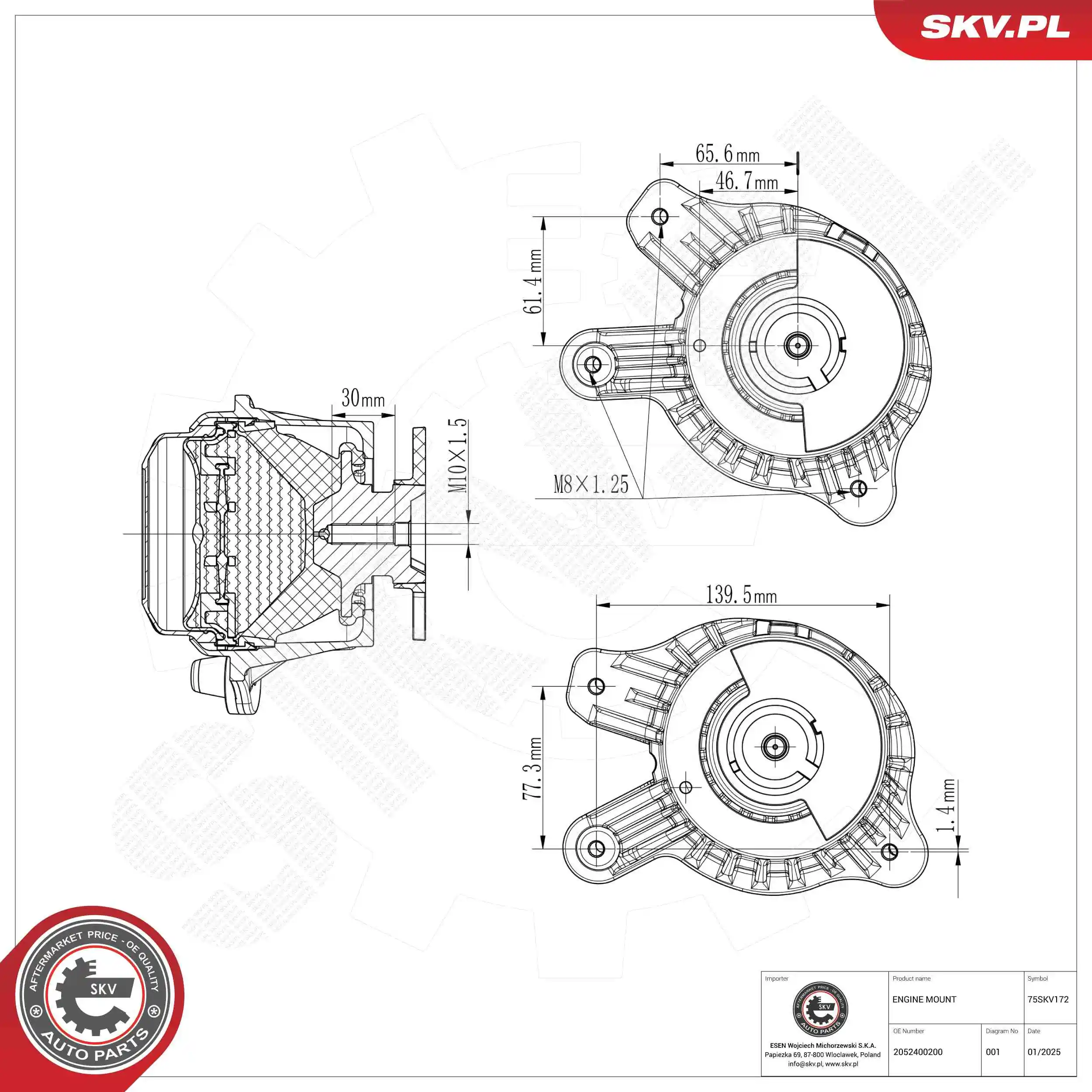 Mounting, engine